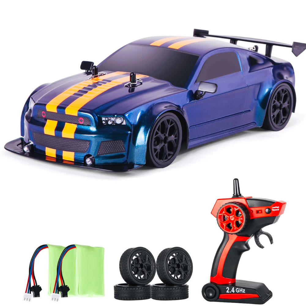 High-Speed 4WD RC Drift Car with Interchangeable Tires